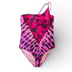 Aerie Tie-Dyed One Shoulder Bathing Suit size XL Long NWT
